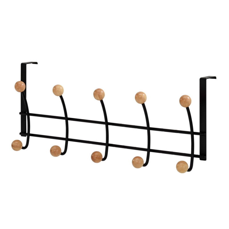 Wall hanger made of steel and rubber wood (#2075)