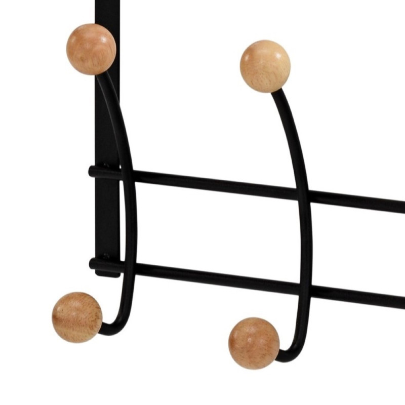 Wall hanger made of steel and rubber wood (#2075)