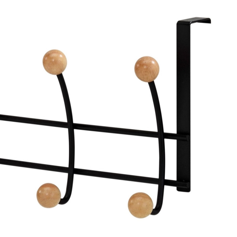 Wall hanger made of steel and rubber wood (#2075)