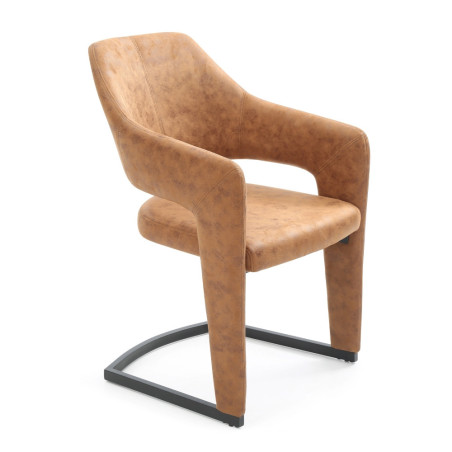 Dining chair with smooth fabric upholstery (#2100)