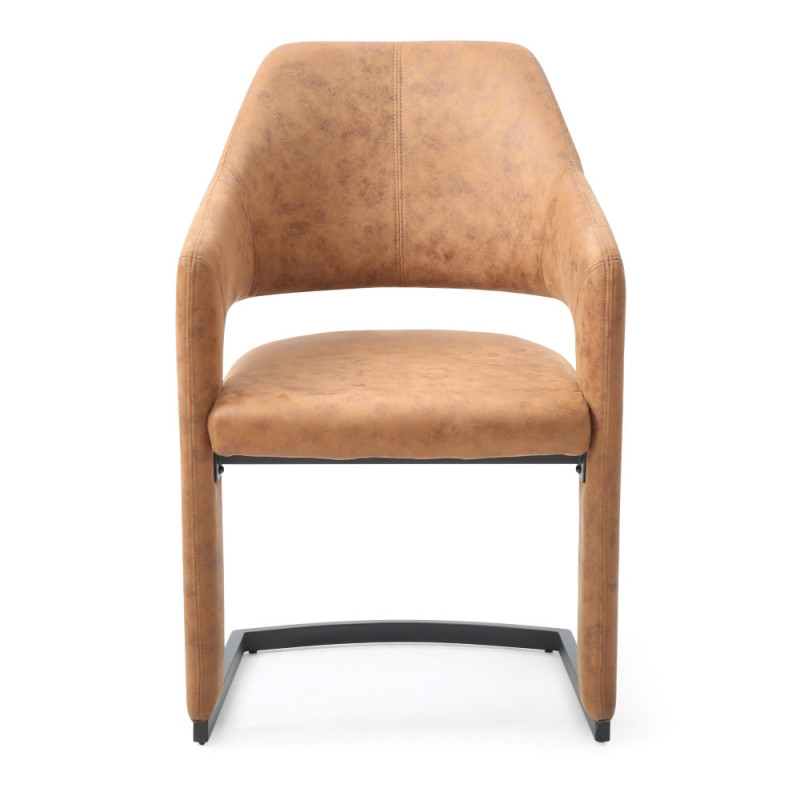 Dining chair with smooth fabric upholstery (#2100)