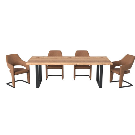 Dining chair with smooth fabric upholstery (#2100)