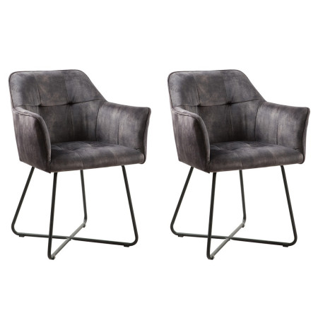 Upholstered dining chair with quilted back (#2202)