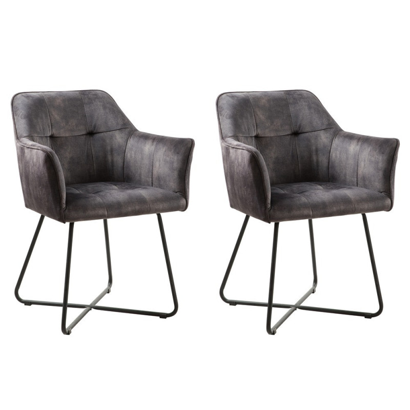 Upholstered dining chair with quilted back (#2202)