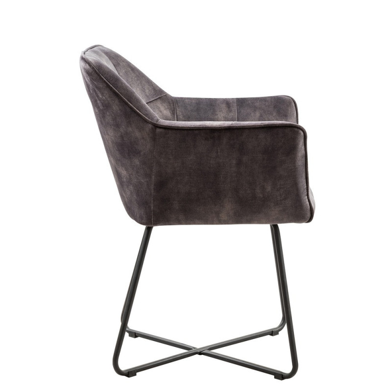 Upholstered dining chair with quilted back (#2202)