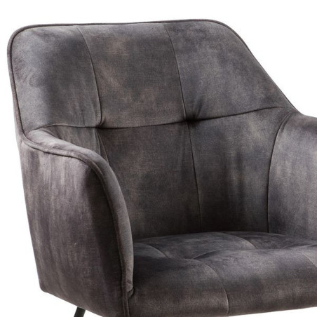 Upholstered dining chair with quilted back (#2202)