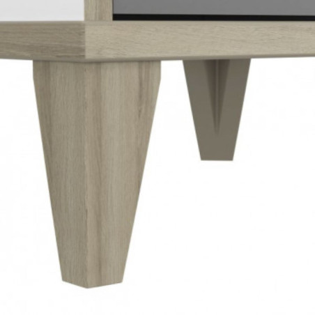 Scandinavian style nightstand with white body (#2289)