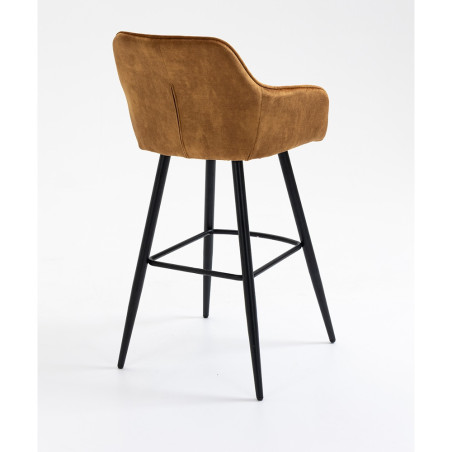 Upholstered bar chair with low armrests and footrest (#2395)