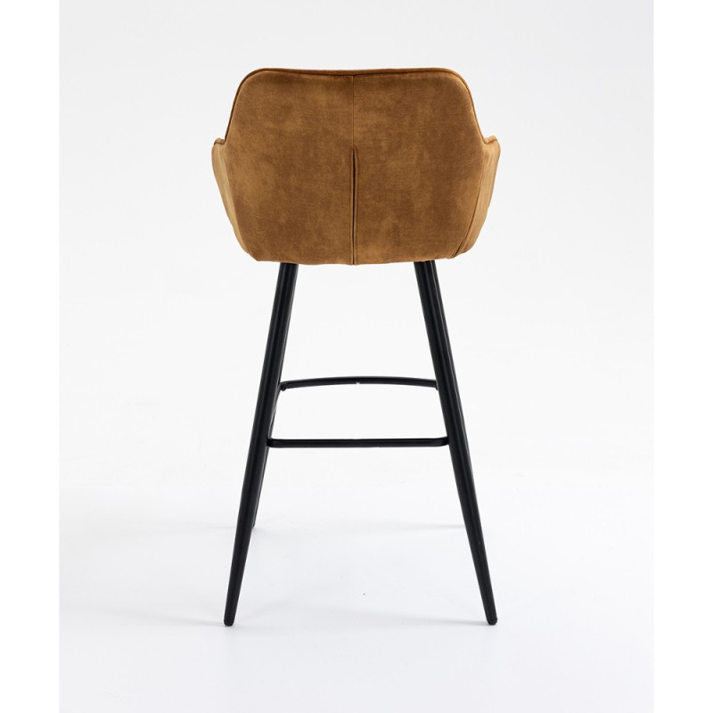 Upholstered bar chair with low armrests and footrest (#2395)