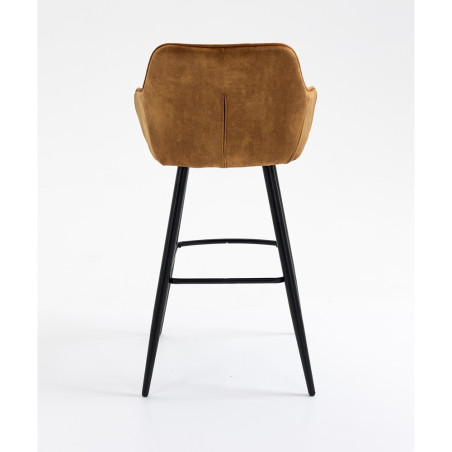Upholstered bar chair with low armrests and footrest (#2395)
