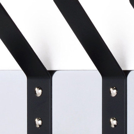 Modern wall hanger in combination of black and silver colour (#2579)