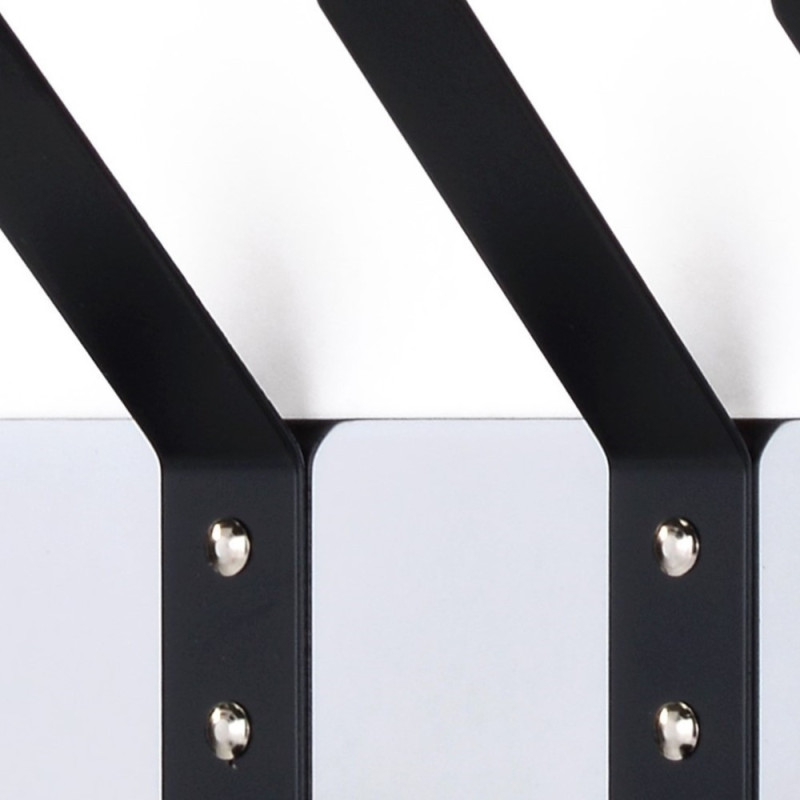Modern wall hanger in combination of black and silver colour (#2579)