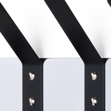 Modern wall hanger in combination of black and silver colour (#2579)
