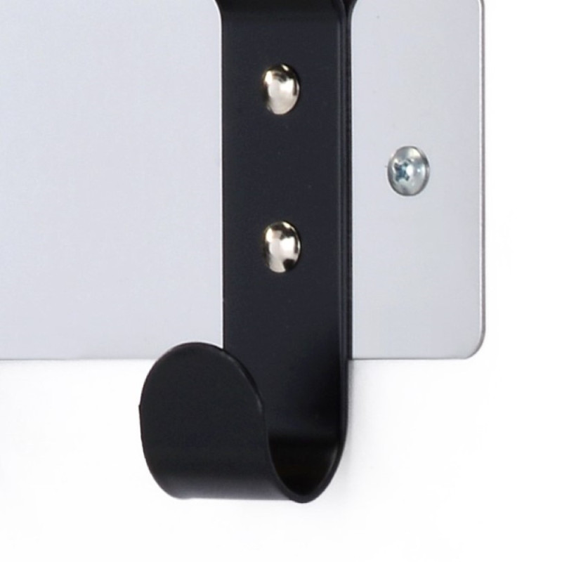 Modern wall hanger in combination of black and silver colour (#2579)