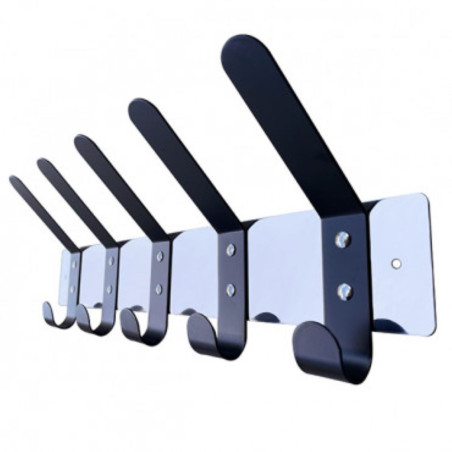 Moderns sienas pakaramais melnas un sudraba krāsas kombinācijā (#2579)