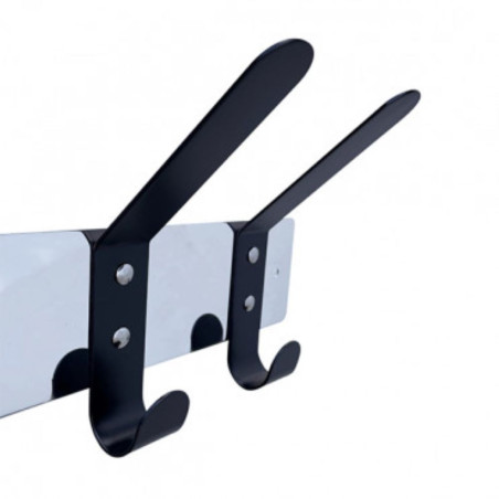 Modern wall hanger in combination of black and silver colour (#2579)