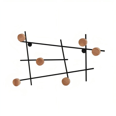 Wall hanger in a combination of black and natural (#2580)