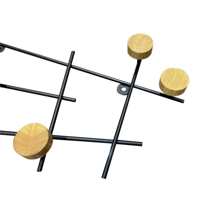 Wall hanger in a combination of black and natural (#2580)