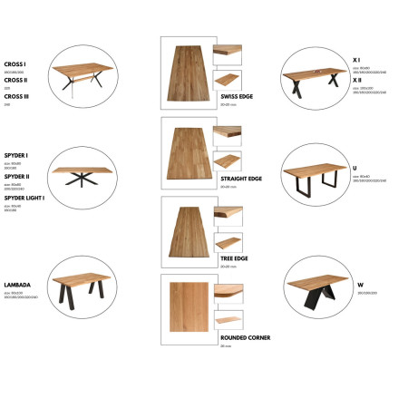 X-shaped metallic table legs (#2601)