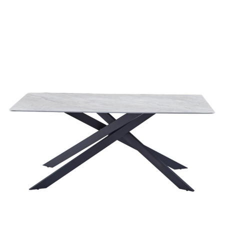 Stylish dining table with a grey high-gloss table top (#3030)