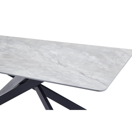 Stylish dining table with a grey high-gloss table top (#3030)