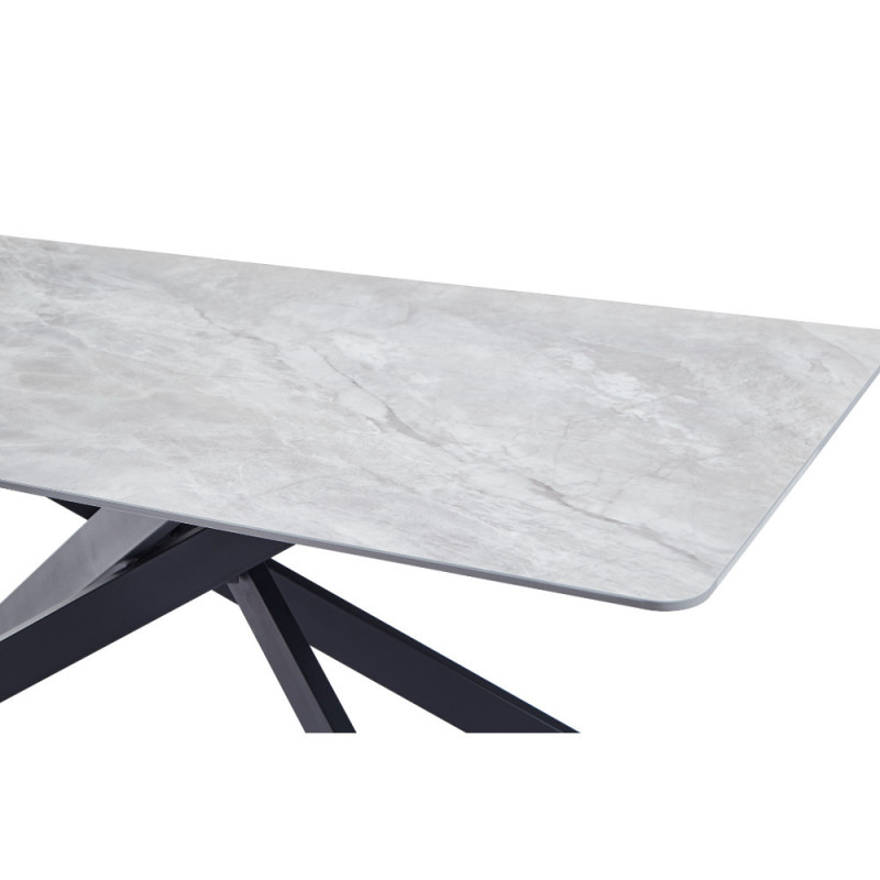 Stylish dining table with a grey high-gloss table top (#3030)