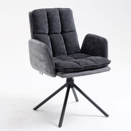 Modern rotatable dining chair with snug armrests (#3066)