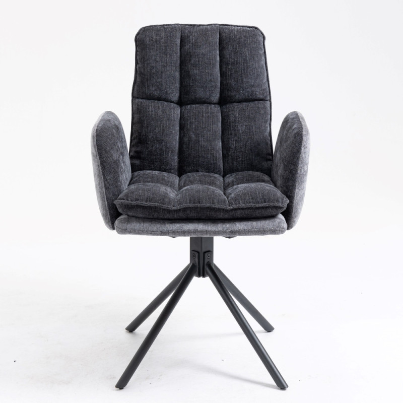 Modern rotatable dining chair with snug armrests (#3066)