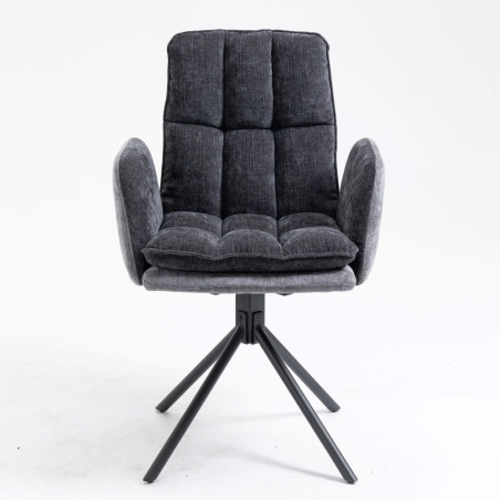 Modern rotatable dining chair with snug armrests (#3066)