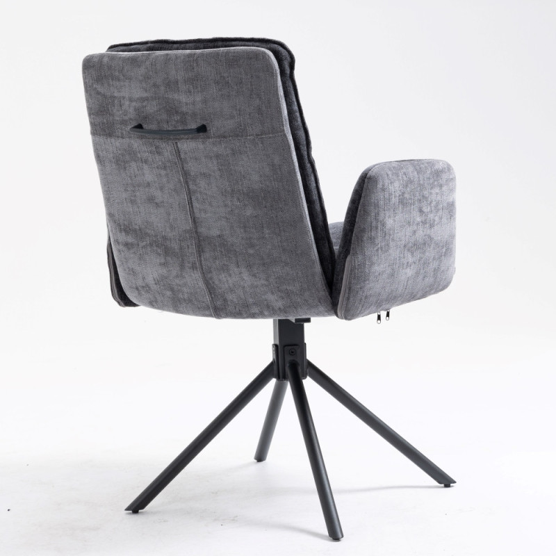 Modern rotatable dining chair with snug armrests (#3066)