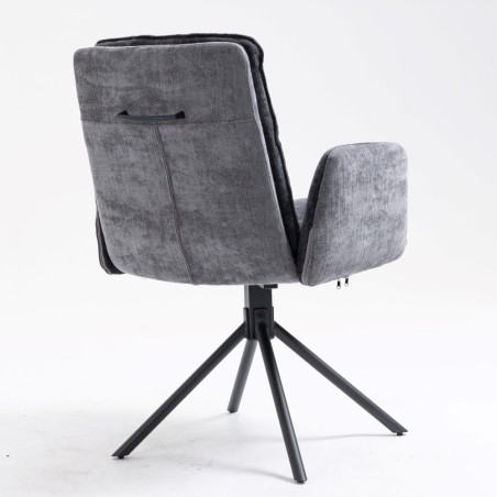 Modern rotatable dining chair with snug armrests (#3066)