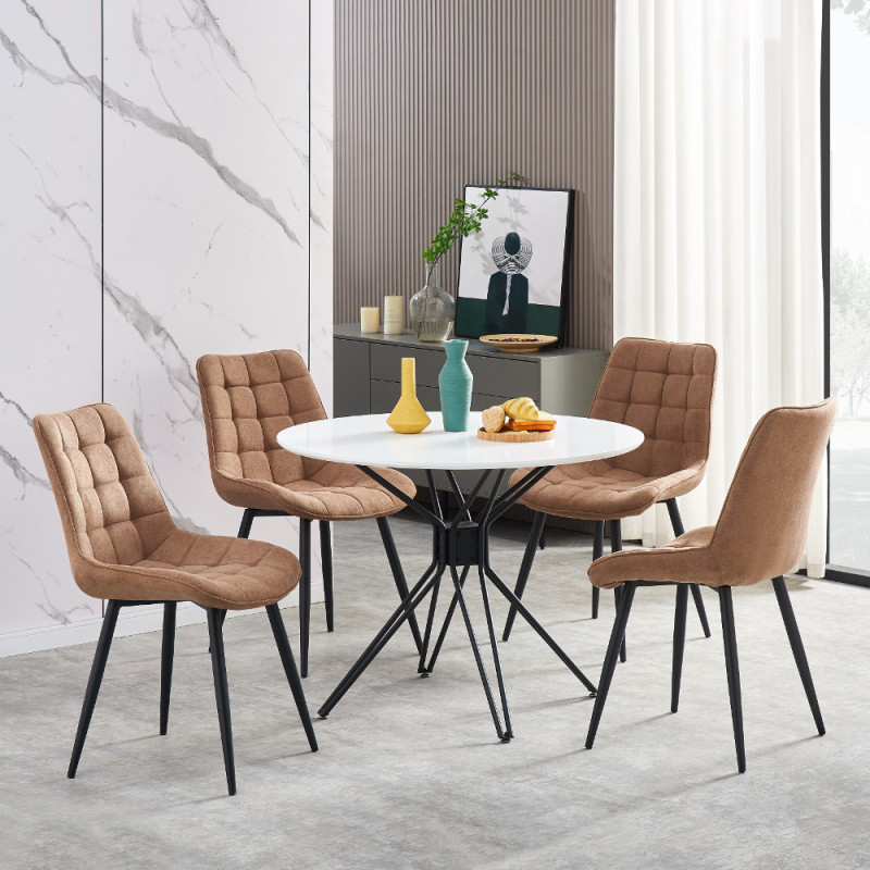 Elegant dining chair with quilted upholstery (#3129)