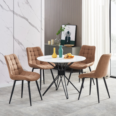 Elegant dining chair with quilted upholstery (#3129)