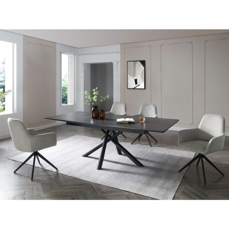 Upholstered and rotatable dining chair (#3131)