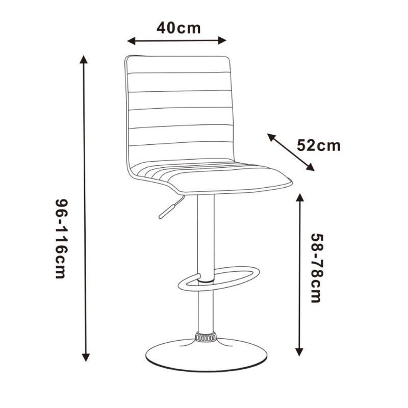 Height adjustable bar chair (#3266)