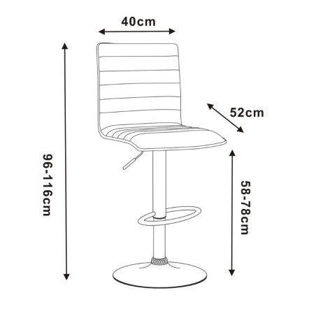 Height adjustable bar chair (#3266)