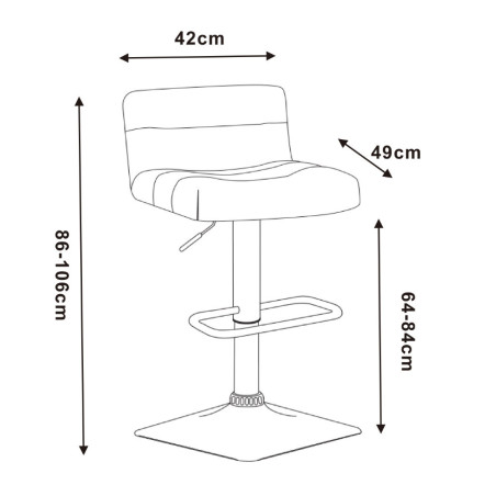 Modern bar chair in grey color (#3268)