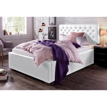 Upholstered bed with quilted headboard (#3272)