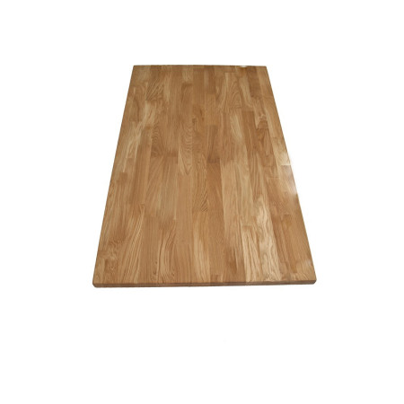 Solid oak table top with a straight edge (#3312)