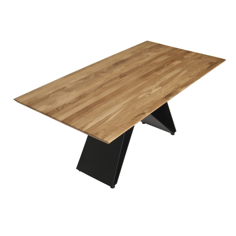 Solid oak table top with natural grain (#3313)