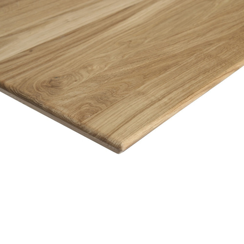 Solid oak table top with natural grain (#3313)
