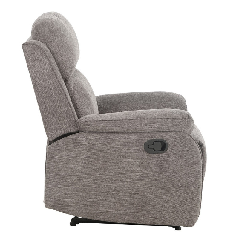 Linen-upholstered sitting set with manual relax mechanism (#3336)