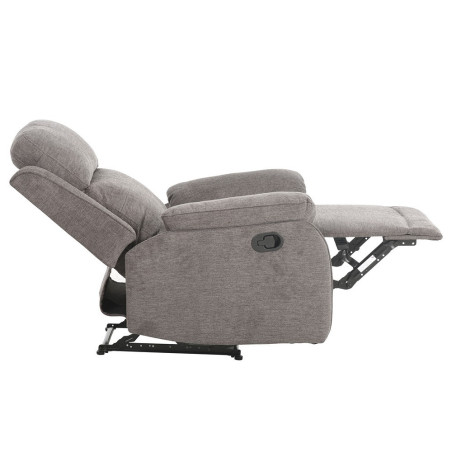Linen-upholstered sitting set with manual relax mechanism (#3336)