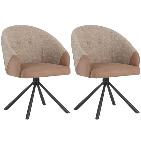 Upholstered dining chair with swivel function (#3364)