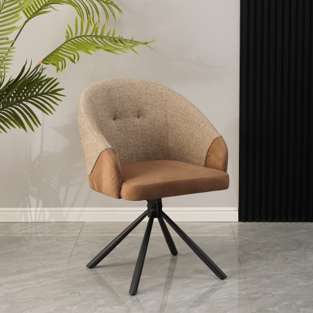 Upholstered dining chair with swivel function (#3364)