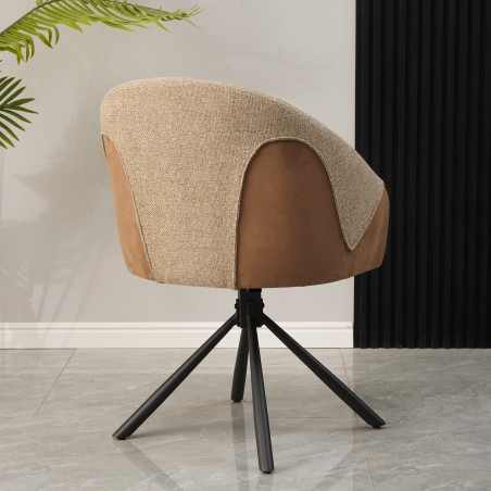 Upholstered dining chair with swivel function (#3364)
