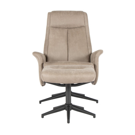Upholstered and rotating recliner with footrest (#3375)
