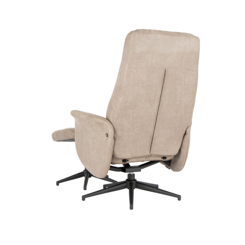 Upholstered and rotating recliner with footrest (#3375)