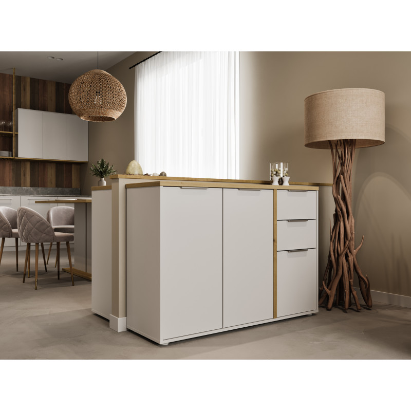 Sideboard in white and brown color (#3478)