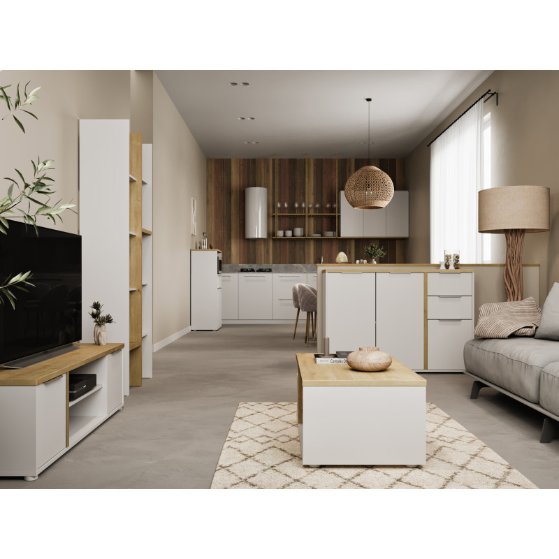 Sideboard in white and brown color (#3478)